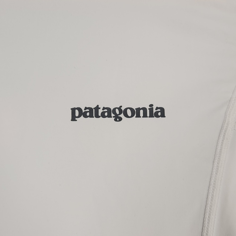 Patagonia Rashguard XS White Ro Top Logo 40+ UPF Sun Protection Athletic - Picture 7 of 16